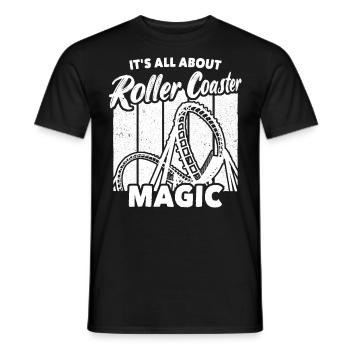 Achterbahn Roller Coaster - Men's T-Shirt - black - Front - AI Model Male 178 light (178cm)