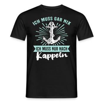Kappeln Sprüche - Männer T-Shirt - Schwarz - Vorne - AI Model Male 178 light (178cm)