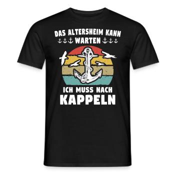 Kappeln Sprüche - Männer T-Shirt - Schwarz - Vorne - AI Model Male 178 light (178cm)