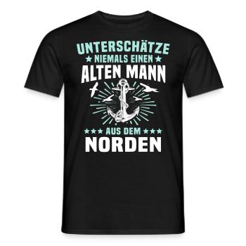 Norden Mann Nordener Männer - Männer T-Shirt - Schwarz - Vorne - AI Model Male 178 light (178cm)