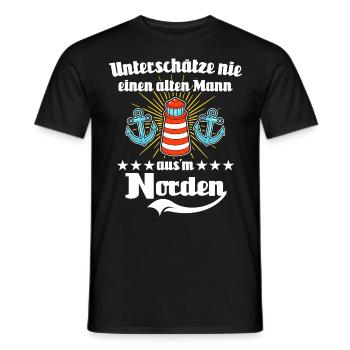Nordener Männer - Männer T-Shirt - Schwarz - Vorne - AI Model Male 178 light (178cm)