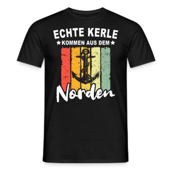 Nordener Männer - Männer T-Shirt - Schwarz - Vorne - AI Model Male 178 light (178cm)