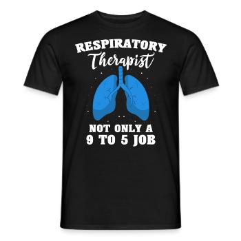 Respiratory Therapist Respiratory Therapy - Men's T-Shirt - black - Front - AI Model Male 178 light (178cm)