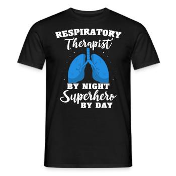 Respiratory Therapist Respiratory Therapy - Men's T-Shirt - black - Front - AI Model Male 178 light (178cm)