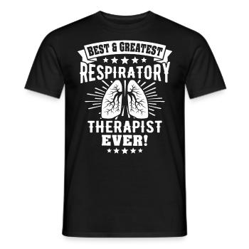 Respiratory Therapist - Men's T-Shirt - black - Front - AI Model Male 178 light (178cm)