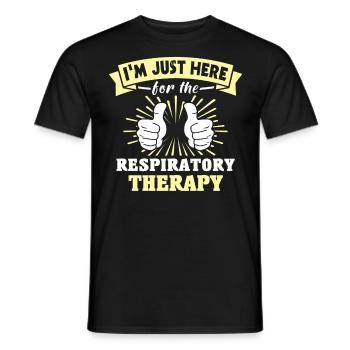 Respiratory Therapist Respiratory Therapy - Men's T-Shirt - black - Front - AI Model Male 178 light (178cm)