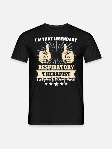 Respiratory Therapist Lung Breathing - Men's T-Shirt - black