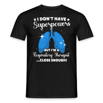 Respiratory Therapist Lung Breathing - Men's T-Shirt - black - Front - AI Model Male 178 light (178cm)
