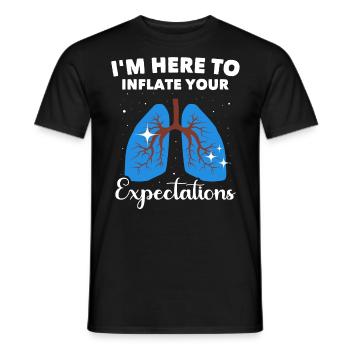 Respiratory Therapist Lung Breathing - Men's T-Shirt - black - Front - AI Model Male 178 light (178cm)