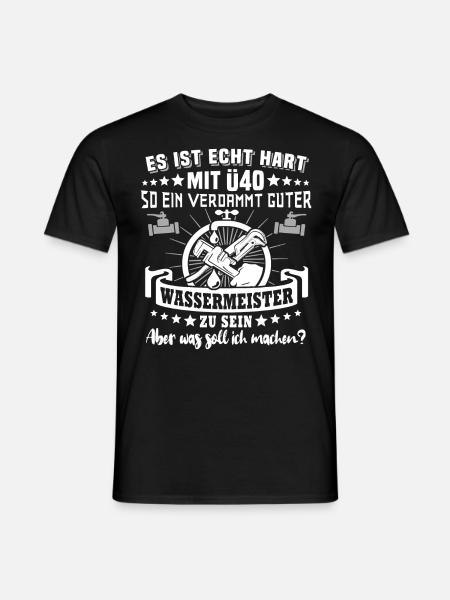 Wassermeister Ü40. Geburtstag Ü40 Wassertechniker - Männer T-Shirt - Schwarz