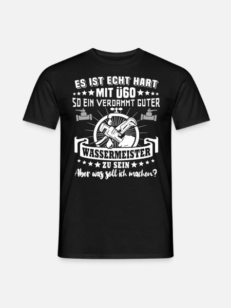 Wassermeister Ü60. Geburtstag Ü60 Wassertechniker - Männer T-Shirt - Schwarz
