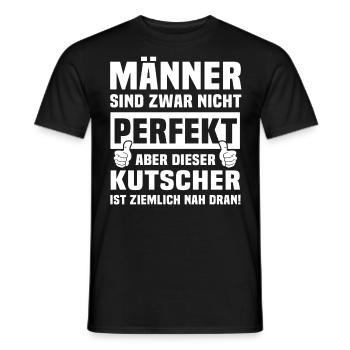 Kutscher - Männer T-Shirt - Schwarz - Vorne - AI Model Male 178 light (178cm)