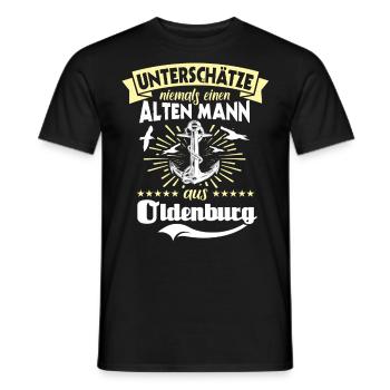 Unterschätze Oldenburg Mann - Männer T-Shirt - Schwarz - Vorne - AI Model Male 178 light (178cm)