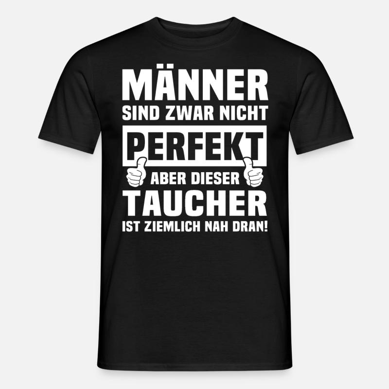 Taucher - Männer T-Shirt - Schwarz