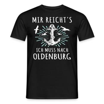 Oldenburg Sprüche - Männer T-Shirt - Schwarz - Vorne - AI Model Male 178 light (178cm)