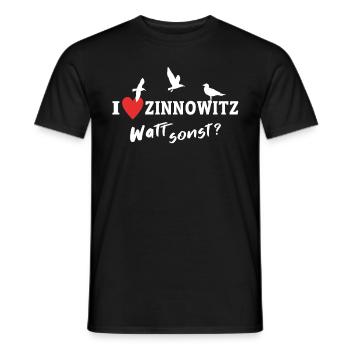 I Love Zinnowitz Ich Liebe Zinnowitz - Männer T-Shirt - Schwarz - Vorne - AI Model Male 178 light (178cm)