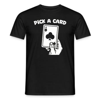 Choisissez une carte - cadeau magique pour les magiciens - T-shirt homme - noir - Devant - AI Model Male 178 light (178cm)