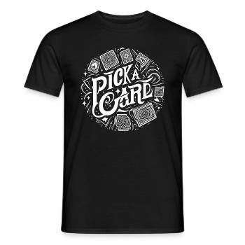 Choisissez une carte - cadeau magique pour les magiciens - T-shirt homme - noir - Devant - AI Model Male 178 light (178cm)