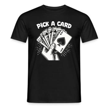 Choisissez une carte - cadeau magique pour les magiciens - T-shirt homme - noir - Devant - AI Model Male 178 light (178cm)