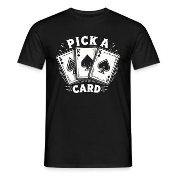 Choisissez une carte - cadeau magique pour les magiciens - T-shirt homme - noir - Devant - AI Model Male 178 light (178cm)