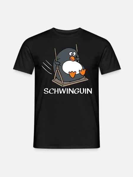 Schwinguin - Männer T-Shirt - Schwarz