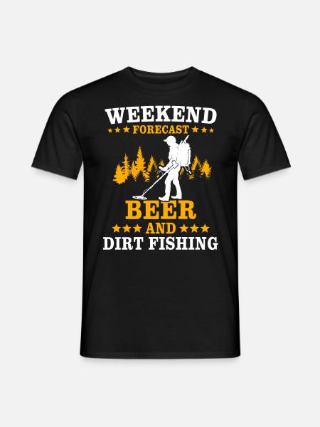 Dirt Fishing Metal Detector - Men's T-Shirt - black