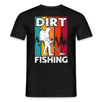 Dirt Fishing Sondelgänger - Männer T-Shirt - Schwarz - Vorne - AI Model Male 178 light (178cm)
