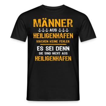 Heiligenhafen Mann Heiligenhafener Männer - Männer T-Shirt - Schwarz - Vorne - AI Model Male 178 light (178cm)