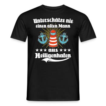 Heiligenhafen Mann Heiligenhafener Männer - Männer T-Shirt - Schwarz - Vorne - AI Model Male 178 light (178cm)