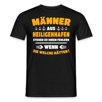 Heiligenhafen Mann Heiligenhafener Männer - Männer T-Shirt - Schwarz - Vorne - AI Model Male 178 light (178cm)