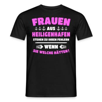 Heiligenhafen Frau Heiligenhafener Frauen - Männer T-Shirt - Schwarz - Vorne - AI Model Male 178 light (178cm)