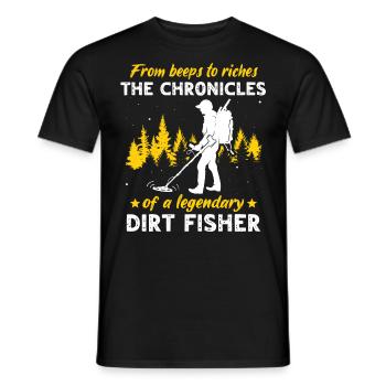 Dirt Fishing Metalldetektor - Männer T-Shirt - Schwarz - Vorne - AI Model Male 178 light (178cm)