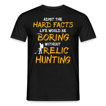 Relic Finder Metal Detector - Men's T-Shirt - black - Front - AI Model Male 178 light (178cm)