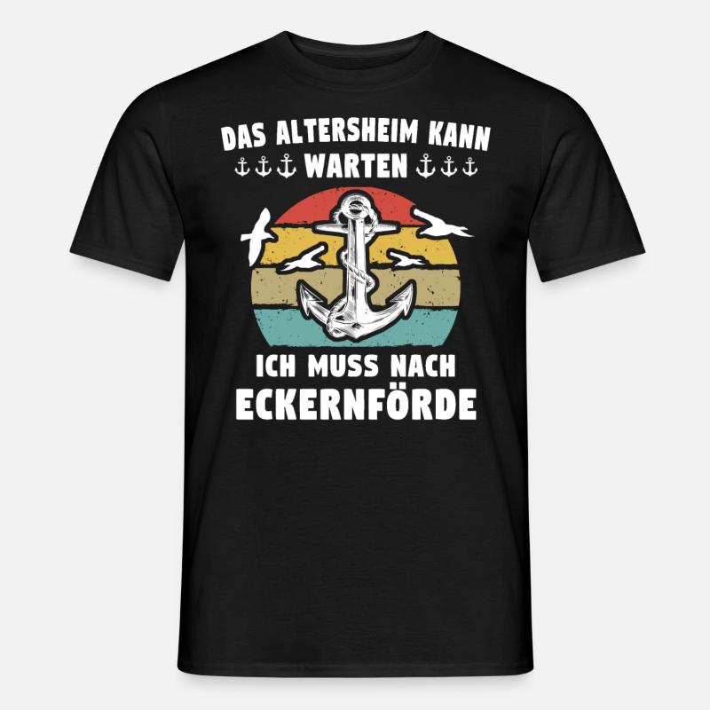 Eckernförde Sprüche - Männer T-Shirt - Schwarz