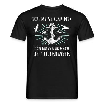Heiligenhafen Sprüche Heiligenhafener Spruch - Männer T-Shirt - Schwarz - Vorne - AI Model Male 178 light (178cm)