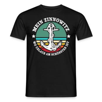 Zinnowitz Urlaub - Männer T-Shirt - Schwarz - Vorne - AI Model Male 178 light (178cm)