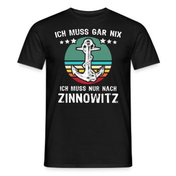 Zinnowitz Urlaub - Männer T-Shirt - Schwarz - Vorne - AI Model Male 178 light (178cm)