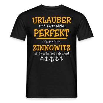 Zinnowitz Urlaub Souvenir - Männer T-Shirt - Schwarz - Vorne - AI Model Male 178 light (178cm)