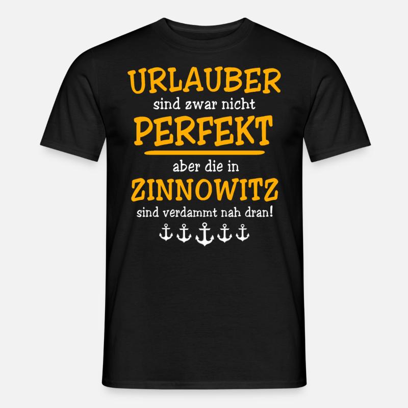 Zinnowitz Urlaub Souvenir - Männer T-Shirt - Schwarz