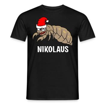 Nikolaus - Männer T-Shirt - Schwarz - Vorne - AI Model Male 178 light (178cm)