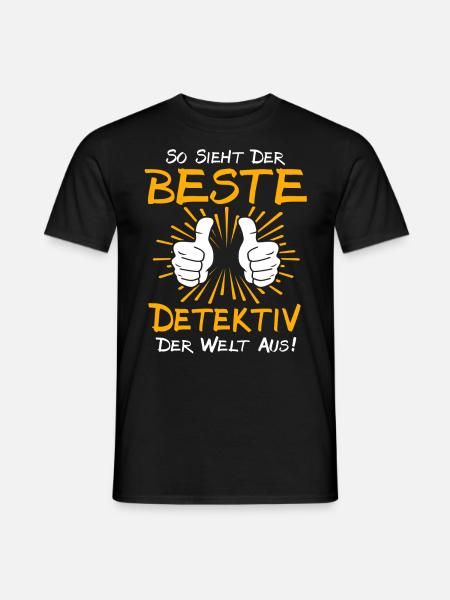 Detektiv Geschenkidee - Männer T-Shirt - Schwarz