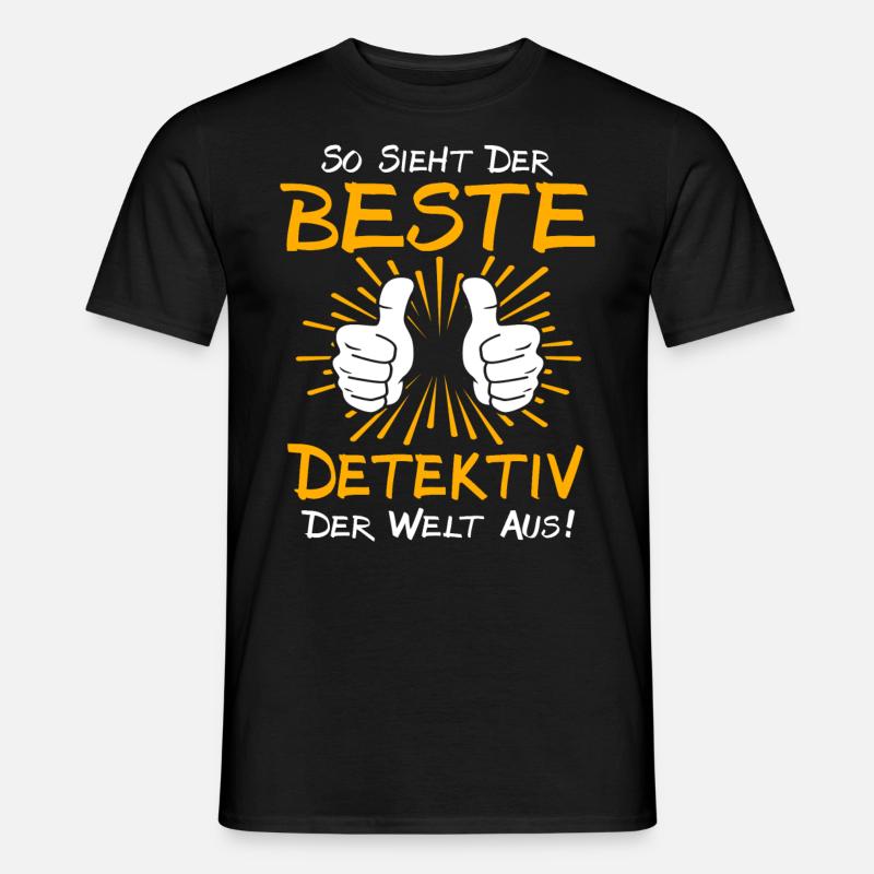 Detektiv Geschenkidee - Männer T-Shirt - Schwarz