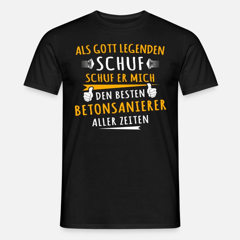 Betonsanierer - Männer T-Shirt - Schwarz