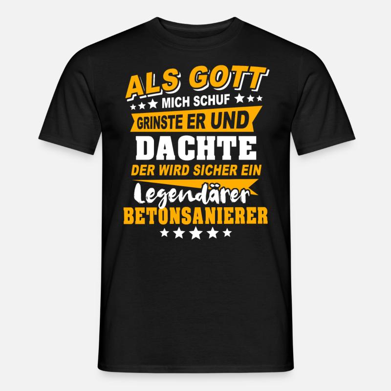 Betonsanierer Sprüche - Männer T-Shirt - Schwarz