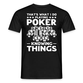 Poker Pokern - Männer T-Shirt - Schwarz - Vorne - AI Model Male 178 light (178cm)