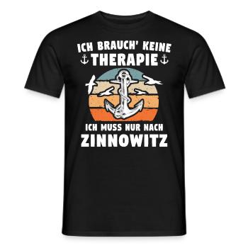 Zinnowitz Sprüche - Männer T-Shirt - Schwarz - Vorne - AI Model Male 178 light (178cm)