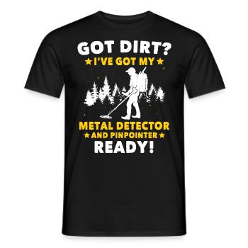 Dirt Fishing Treasure Metal Detecting - Männer T-Shirt - Schwarz - Vorne - AI Model Male 178 light (178cm)