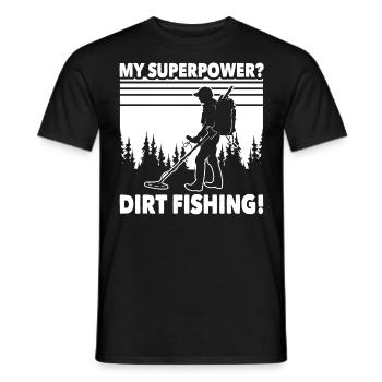 Dirt Fishing Metal Detecting - Männer T-Shirt - Schwarz - Vorne - AI Model Male 178 light (178cm)