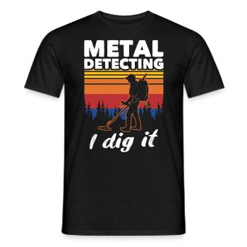 Dirt Fishing Treasure Metal Detecting - Männer T-Shirt - Schwarz - Vorne - AI Model Male 178 light (178cm)