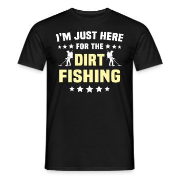 Dirt Fishing - Männer T-Shirt - Schwarz - Vorne - AI Model Male 178 light (178cm)